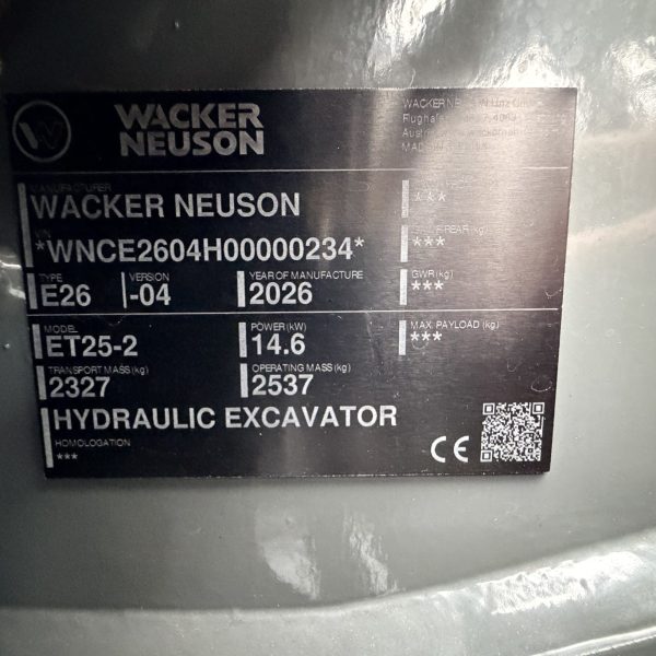 Wacker neuson ET25-2 Nieuw model